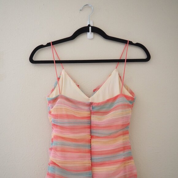 NWT Hello Molly Sweeter Together Rainbow Spaghetti Strap Mini Dress sz US 4 - Picture 11 of 11